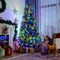 Costway 6/7/8 ft Pre-lit Hinged Christmas Tree with Remote Control & 9 Lighting Modes